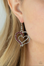 Load image into Gallery viewer, Double the Heartache - Red Earrings
