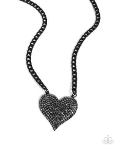 Affectionate Action - Black Necklace