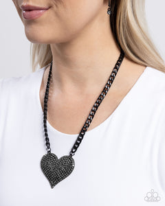 Affectionate Action - Black Necklace