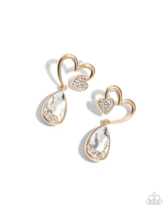 Coupling Up - Gold Earrings