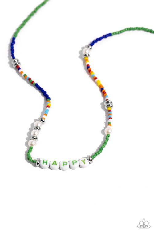 Happy To See You - Green Necklace
