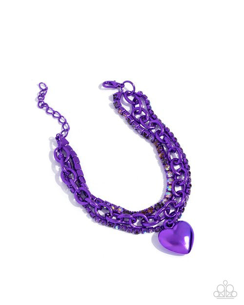 Affectionate Accent - Purple Bracelet
