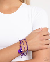Load image into Gallery viewer, Affectionate Accent - Purple Bracelet
