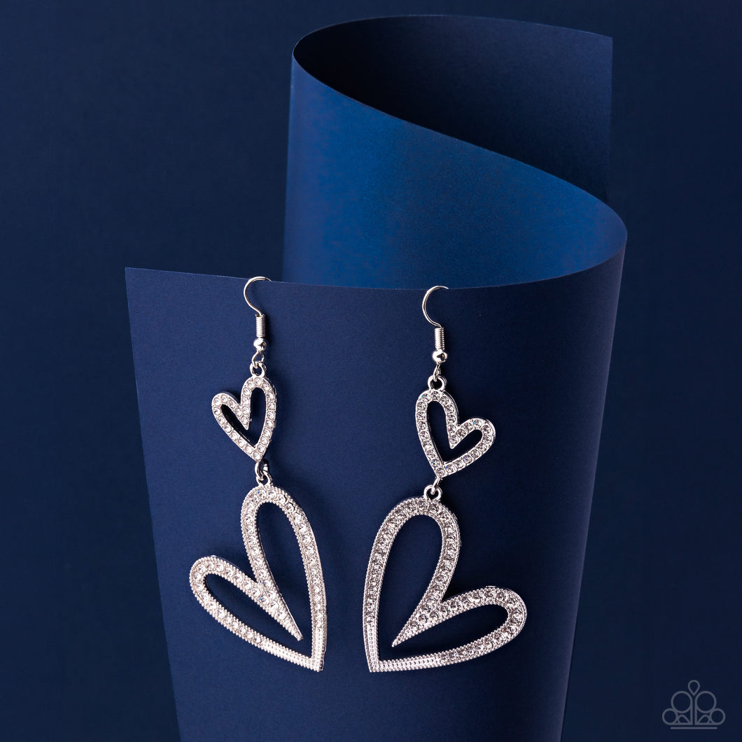 Power Couple - White Earrings