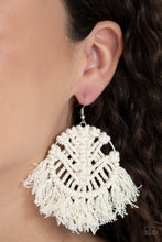 Load image into Gallery viewer, All About MACRAME - White Earrings
