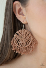 Load image into Gallery viewer, All About MACRAME - Brown Earrings
