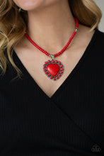 Load image into Gallery viewer, A Heart Of Stone - Red Necklace
