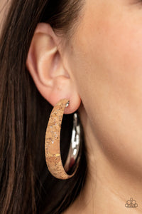 A CORK In The Road - Silver Earrings