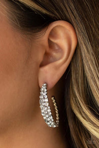 A GLITZY Conscience - White Earrings