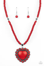 Load image into Gallery viewer, A Heart Of Stone - Red Necklace
