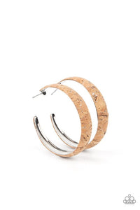 A CORK In The Road - Silver Earrings