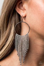 Load image into Gallery viewer, Streamlined Shimmer - Black Earrings
