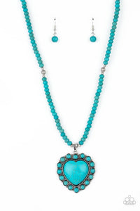 A Heart Of Stone - Blue Necklace